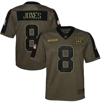 youth nike daniel jones olive new york giants 2021 salute t